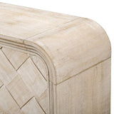 U_Style Versatile console table with Woven Wood Slats and Solid Wood Veneer,Suitable for Entryway, N711P269058O