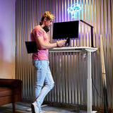 Whole Piece Electric Standing Desk, 48 x 24 Inches Height Adjustable Desk, Sit Stand Desk Home B082119963