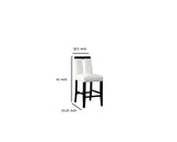 Set of 2 Chairs Black And White Leatherette Beautiful Padded Counter height Chairs Slit Back Design HS11CM3559PC-ID-AHD