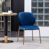 Amoa Contemporary Velvet Upholstery Dining Chair, Blue T2574P164604