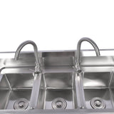 39.3 Stainless Steel Commercial Kitchen Sink Outdoor Sink with 2 Inserts, 3 Slots for Restaurant 99584050