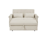 Artemax 55'' Modern Shiny Velvet Convertible Loveseat Sleeper Sofa Couch w/ 2 Lumbar Pillows, W668100738