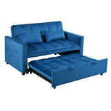 ZUN Convertible Sofa Bed,3-in-1 Pull Out Couch Bed with Reclining Backrest and Pillows,Sofa Bed Chair W2941P243744