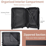 Hardshell Luggage Sets 3 Piece Carry-on Suitcases with Wheels, TSA Lock for Men Women-White 23401212