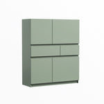 ZUN Green wooden storage cabinet with 4 doors and 2 drawers W1320P191445