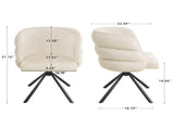 270&deg Swivel Home Office Desk Chairs Set of 2,Modern Dining Chairs, Upholstered Bedroom Chairs W757P281146