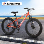 ZUN S24109 24 Inch Fat Tire Bike Adult/Youth Full Shimano 7 Speeds Mountain Bike, Dual Disc Brake, W1856107353