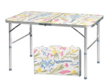3FT Rectangle Folding Camping Table, 2 Foldable Tabletop Aluminum Portable Outdoor Picnic Table with 43607263