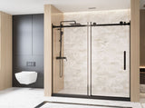 Frameless Single sliding shower door 48 "W x 76" H, 1/4 " Clear Tempered Glass, Explosion W1675P412309