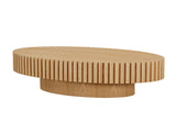 Modern Handcraft Drum Table Length 43.7 inch Ellipse Table for Living Room,Oval Small W2582P251207