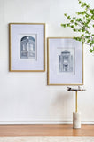 Set of 2 Fake Pencil Architectual Wall Art, Wall Decor Accent, 24" x 32" W2078130277