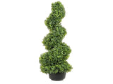 2 Pack Green Artificial Boxwood Topiary 91 cm Decorative Spiral Plant 79692681