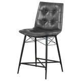 Grey Tufted Counter Height Stools B062P153526
