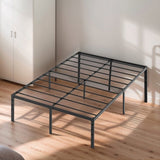 Black Queen Size Simple Basic Platform Metal Bed Frame - 14 Inch Bed Height 59701132