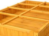 Elevated 8 Pocket Herb Garden Bed, Mobile Raised Customizable Wood Planter for Herbs, Vegetables, 69112544