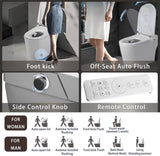 Smart Toilet Smart Bidet Toilet with Remote Control and Auto Open/Close Pump-assisted Flush Foot W1217P299517