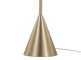 64" Contemporary Metal Floor Lamp in Gold Metal with White Linen Shade B202P224209