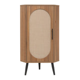 Corner cabinet ,Rattan door,Freestanding Corner Tables For Small Spaces, Corner Shelf Stand For W688P160406