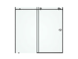 60" W x 76" H Sliding Frameless Shower Door in Matte Black with Clear Glass W2287P342057