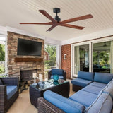 60" Black Lowe Profile Ceiling Fan without Light W1367P270467