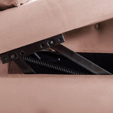 Pink Chaise Lounge Indoor,Velvet Lounge Chair for Bedroom with Storage & Pillow,Modern Upholstered W1170105037