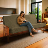 Memory Foam Infused Futon Mattress Full XL Washable Removable Cover, Heavy-Duty Zipper, Thick B181P351992