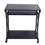 ZUN Moveable Four-wheel Computer Desk Black 73764478