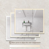 Bathroom Medicine Cabinet with Lights, 3630 Inch LED Medicine Cabinet with Mirror, Double Door W1738100840