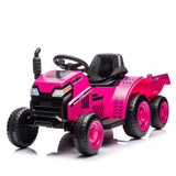 ZUN 12V Kids Ride On Electric Tractor Black Knight,Kids Ride On Toy.2WD,Non-skid tires, steering wheel, W1396P172857