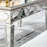 ZUN Elegant shiny silver mirror coffee table, cocktail table W100540564