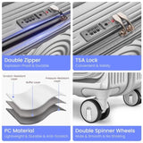 Luggage Sets 3 Piece, Expandable Carry On Luggage with TSA Lock Airline Approved, 100% PC W2098P147844