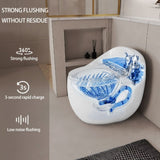 1-Piece 1.28 GPF Single Flush Egg Shape Toilet in Glossy White W2973P248391