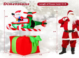 6 Feet Christmas Inflatables Airplane with Built-In Blower 15326109