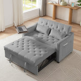 GREY VELVET SOFA BED W588136689