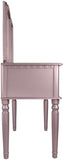 Bedroom Contemporary Vanity Set w Foldable Mirror Stool Drawers Rose Gold Color HS00F4060-ID-AHD