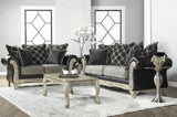 San Marino 2-Tone Fabric Wooden Frame Sofa and Loveseat with 3 Tables Set T2574P198801