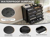 Black embossed P2 Particleboard MDF Melamine 80*40*115cm Framed, Double Handles, Five 70071879