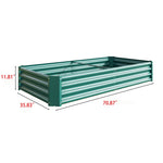 ZUN Raised Garden Bed Outdoor, 6×3×1ft , Metal Raised Rectangle Planter Beds for Plants, Vegetables, and 21283723