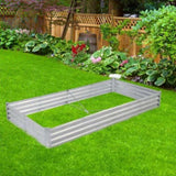 2 Pcs 841ft Galvanized Raised Garden Bed, Metal Outdoor Planter Box, Rectangular Garden Bed for 28680578