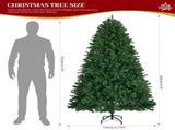 6ft Prelit Christmas Tree with 340 LED Lights, PE Mixed PVC Artificial Christmas Tree, Warm W2773P565691