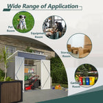 ZUN 6'x4' Outdoor Metal Storage Shed for Garden Tools Lockable Door W2505P197225