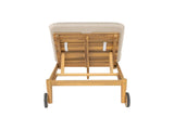 Riviera Outdoor Chaise Lounge with Wheels, Acacia Wood Frame N775P287338T