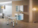 Medical Bathroom Safety Shower Tub Aluminium Alloy Bath Chair Bench with Adjustable Height White 86882990