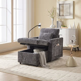 Multifunctional lazy person sofa recliner can be stored storage backrest with cell phone bracket W395P318698