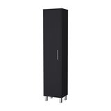 Lawen Tall Storage Cabinet, Single Door, 3 Broom Hangers B128P203050