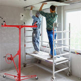 11FT Drywall Lifter Panel Hoist Jack Rolling Caster Construction Lockable 150lbs 15715007
