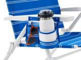 Oversized 4-Position Beach Chair, Blue Stripe 13452490