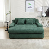 COOLMORE Chenille 2-seater lazy sofa With 5 back pillows,Comfy Sofa- Deep Seat Couch for Living W395P197931
