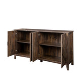 Cabinet with 4 Doors and 4 open shelgves,Freestanding Sideboard Storage Entryway Floor W33164271