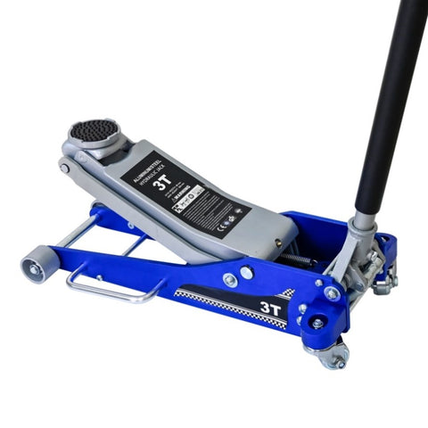 ZUN 3T Aluminum Iron Horizontal Jack/Hydraulic Trolley Service/Floor Jack with Extra Saddle W1102P154126